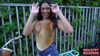 Preview 2 of Hory Milf Xxx - PETITE LATINA | Serena Santos RIDES her Bike then Sucks a BLACK DICK on SOUTH Beach