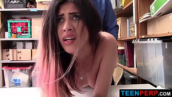 Preview 3 of Lad Bda - Sexy Thief Has to Suck Mall Guard&#039_s Dick for Her Freedom
