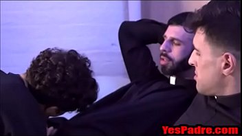 Preview 2 of Zaqleen Xxx Bf - Boy Sucks off Two Priests- YesPadre.com