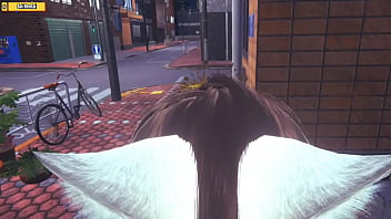 Preview 4 of Bbw Tube Tits - Hentai 3D (HS14) - The fox ghost have sex on downtown street