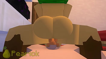 Preview 2 of Small Dating Gay - Minecraft Girl Rides You In Bed