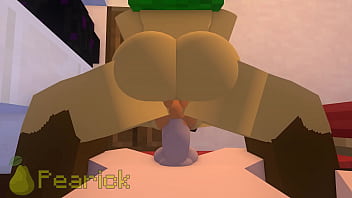 Preview 4 of Small Dating Gay - Minecraft Girl Rides You In Bed