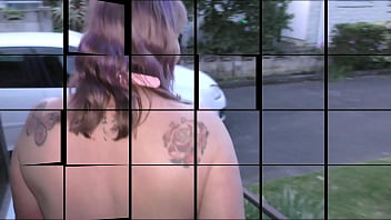 Preview 1 of Rubbing Cock On Hairy Pussy - Trashy Kiwi MILF slut fingered in the front driveway before sucking cock and fucked by her Master. Trailer