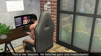 Preview 1 of Youporno De Maduras Nalgonas - Stepmother seduces her stepson after seeing his big black cock