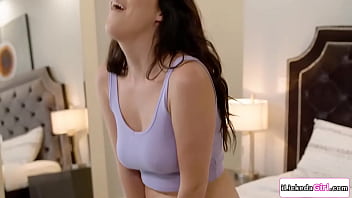 Preview 1 of Fuck My Uncle - Brunette girlfriend cheating with big tits lesbian roommate
