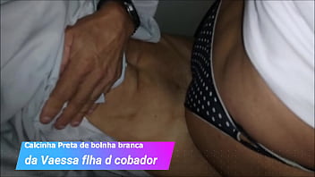 Preview 1 of Blakmail Sex Of Girl India - CdzinhaLImaSP dando com a calcinha basica Preta de bolinhas da Vanessa filha do cobrador 09062021