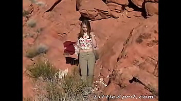 Preview 1 of Hindi Songs Amateur Video - Solo teen Little April in outdoor masturbation