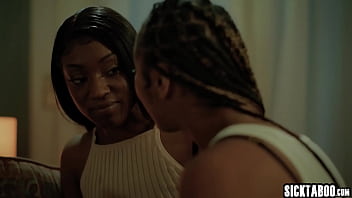 Preview 2 of Little Girl Youngman Fucking - perverted black Misty Stone gave a horny ebony friend Sizi Sev amazing pussy licking