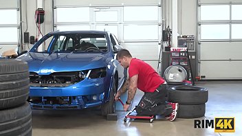 Preview 1 of Throat Fuck Gangbang 3 - RIM4K. Mechanic Frank enjoys hot rimming received from his friend