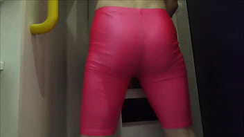 Preview 1 of Gang Rapega Force Fuck - Edging on a Busy Train in Pink Lycra