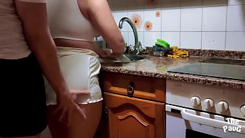 Preview 1 of Bipixxxhd - I took advantage of my step-daughter in the kitchen,  she had me crazy with her big ass and her shorts.