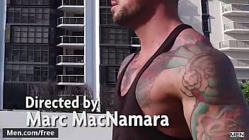 Preview 2 of Malayu Dungun - Tattooed Hunk (Sean Duran) Fucks (Aston Springs) Bubble Butt - Men