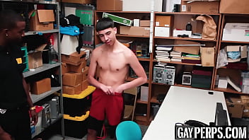 Preview 2 of Fresh Bald - Young thief receives interracial raw banging by hung officer