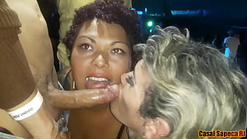 Preview 2 of Indo Ustazah - No meio da festa de swing o clima esquentou tanto entre *Grazy Sapeca * Perseu Dotado * Sabrina Prezotte* que ca&iacute_ram de boca na piroca enorme em frente a todos que estavam na festa