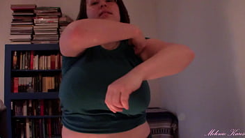 Preview 4 of Nika Noire Footjob - Huge Boobs Tit Drop Sheer Shirt