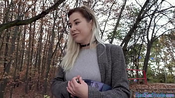 Preview 1 of Horny Baby Sitter - Paid babe enjoys casting POV closeup fuck and licking