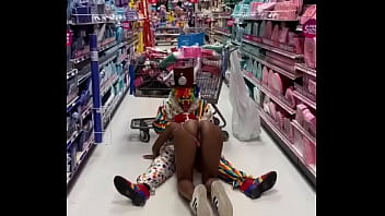 Preview 4 of Deep Machine Insertion - Clown gets dick sucked in party city