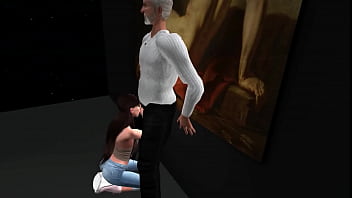 Preview 2 of Dirty Step Dad Fuck Hot Step Hd - Second Life &ndash_ Episode 6 - Punishment at the Museum