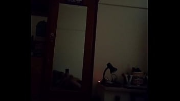 Preview 1 of Blonde Getsher Ass Spanked - Vaibhav Jerks Off On His Bed In Front Of The Mirror In The Darkness Of His Bedroom