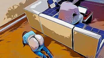 Preview 2 of Wwwsexxx Pastine - Joven Esposa Caliente Enga&ntilde_a a su Marido Cuando esta Trabajando en la Lapto NTR Cartoon Hentai