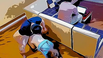 Preview 3 of Wwwsexxx Pastine - Joven Esposa Caliente Enga&ntilde_a a su Marido Cuando esta Trabajando en la Lapto NTR Cartoon Hentai