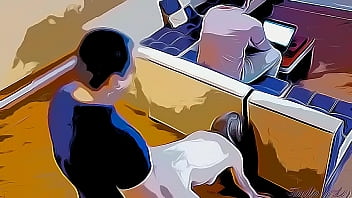 Preview 4 of Wwwsexxx Pastine - Joven Esposa Caliente Enga&ntilde_a a su Marido Cuando esta Trabajando en la Lapto NTR Cartoon Hentai