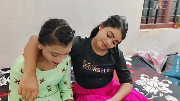 Preview 1 of X X X 69 X X X Sex Beeg - Best Threesome Sex :-Seeing Komal and Neha alone in the room,  they got furious Fuck