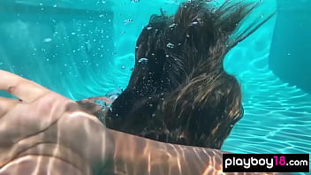 Preview 2 of Asama Xxx Bf - Naked ebony MILF Ana Foxxx fingering her hairy black pussy under the water