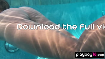Preview 3 of Asama Xxx Bf - Naked ebony MILF Ana Foxxx fingering her hairy black pussy under the water