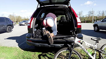 Preview 4 of Lela Stzr - Butt-less jeans exhibitionist - bike trail