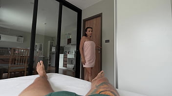 Preview 1 of Miya Caliga - I got so horny while taking a shower! Can I suck your dick?