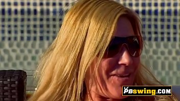 Preview 3 of Hot Girls And Daddys - Softcore oral sex in a kinky pool party full of swinger couples.