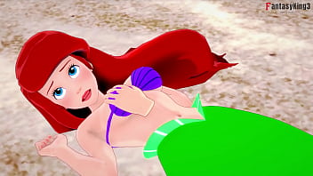 Preview 1 of Solo Small Lola - I found Ariel on the beach ! POV | the little mermaid