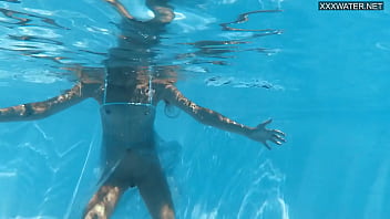 Preview 2 of Zee Telugu Soyagamvideos - Bonnie sexy tight petite brunette pornstar swimming