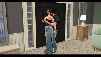 Preview 1 of Xxxx Clg Gals - Pizza Guy Fucks Girl SIMS SEX (Nessastarxxx)
