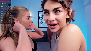 Preview 4 of Aesb - Blonde lesbo friend kissing and licking my face