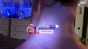 Preview 3 of Cherry Jur - Striptease for her husband and a bright female orgasm from above from a hot milf