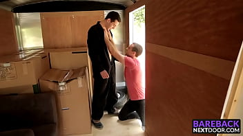 Preview 2 of Bron Sex Xxx - Lance pulls it out and takes it all the way down his throat