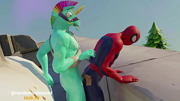 Preview 2 of Out Room - Spider-Man fucked by the fortnite furry llambro