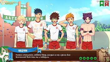 Preview 1 of Vadde Vadde Lola - Game: Friends Camp,  Episode 9 -  made a juicy blowjob to Natsumi (Russian voice acting)