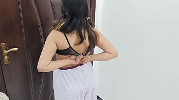Preview 3 of Busty Lotion - Desi College Girl Sobia Nasir Changing Uniform