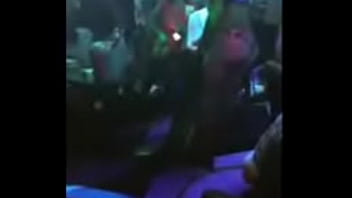 Preview 4 of Two Old Men And A Young - In the club with her giant knockers with lots of fans