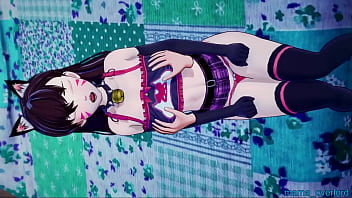 Preview 2 of Amadora Negra - D.va Gatita caliente baila y busca leche