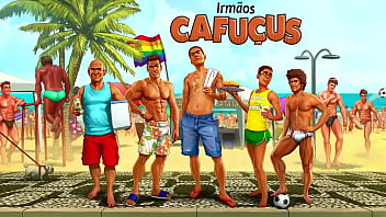Preview 1 of Agedlovecom Inda - Irm&atilde_os Cafu&ccedil_us - Fudendo o gringo no banheir&atilde_o