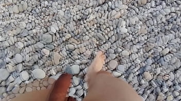 Preview 4 of Uftqorctr - My first time naked on this naturist beach in France,  so I feel like a shy boy,  because men look at me,  they approach me,  I think they search to fuck a new ass hole of a smooth virgin gay twink