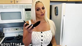 Preview 1 of Asian Lesbian Oil In Bus - MODEL TIME - MILF Gives POV Blowie &amp_ Swallows in the Kitchen