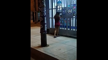 Preview 2 of Bangala Mature Wife Gangbang - upskirt vestido  rojo en la calle