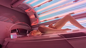 Preview 3 of Www Brezers Com - Solarium Cam Beautiful girl masturbates wet pussy till creampie