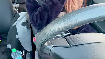 Preview 4 of Hot Sex Recording - Hot Italian Milf Artemisia Love driving her car around Los Angeles and flashing her big tits in the traffic