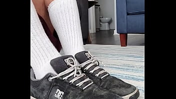 Preview 1 of Dick Woods Fred Mayer - Stinky sweaty smelly dirty well-worn used nasty cheesy old crusty disgusting white socks